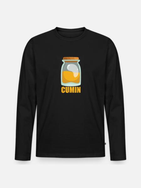 Cumin Spice Taste Food Cooking - Men's Premium Organic Long Sleeve Shirt - black