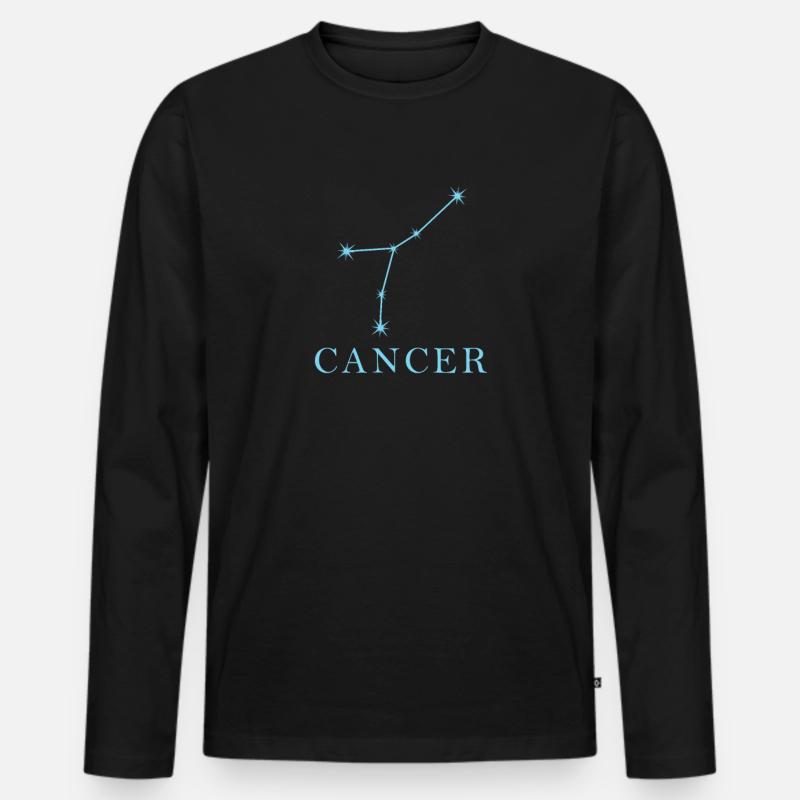 Sternkonstellation Sternzeichen Krebs - Männer Premium Bio Langarmshirt - Schwarz