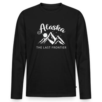 Alaska La dernière frontière États-Unis Amérique - T-shirt manches longues Premium bio Homme - noir - Devant - Nico (187cm)