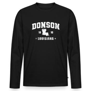 Louisiana Donson 1910 USA America - Men's Premium Organic Long Sleeve Shirt - black - Front - Nico (187cm)