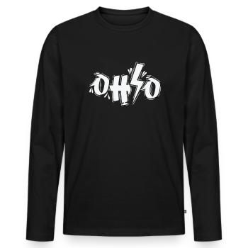 Ohio USA America State - Men's Premium Organic Long Sleeve Shirt - black - Front - Nico (187cm)
