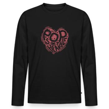 Pop is in the Heart Pop Music Singers Stars - Men's Premium Organic Long Sleeve Shirt - black - Front - Nico (187cm)