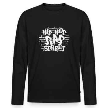 Hip Hop Rap Street Musikrichtung Rap - Männer Premium Bio Langarmshirt - Schwarz - Vorne - Nico (187cm)