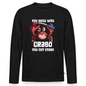 Krabben Krebse Krebstiere Sternzeichen Krabbe - Männer Premium Bio Langarmshirt - Schwarz - Vorne - Nico (187cm)
