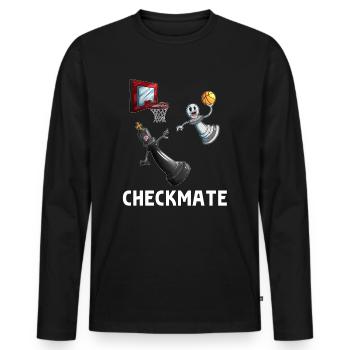 Basketball Dunking Bauer schlägt König Brettspiell - Männer Premium Bio Langarmshirt - Schwarz - Vorne - Nico (187cm)