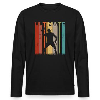 Ultimate Frisbee Frolf Disc Golf Flying Disc Sport - T-shirt manches longues Premium bio Homme - noir - Devant - Nico (187cm)