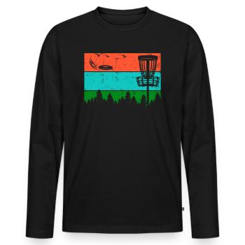 Ultimate Frisbee Frolf Disc Golf Flying Disc Sport - T-shirt manches longues Premium bio Homme - noir - Devant - Nico (187cm)