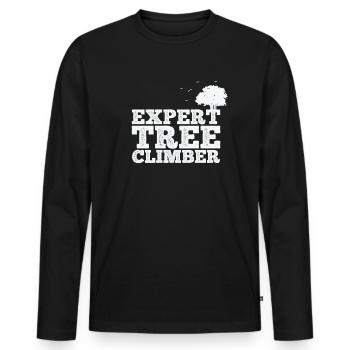 Expert Tree Climber Natur Wälder Blätter - Männer Premium Bio Langarmshirt - Schwarz - Vorne - Nico (187cm)