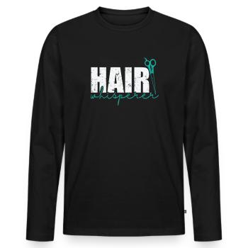 Hair Whisperer Friseur Beruf Haare - Männer Premium Bio Langarmshirt - Schwarz - Vorne - Nico (187cm)