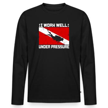 Dive Master Rescue Diver Scuba Diving Instructor - Men's Premium Organic Long Sleeve Shirt - black - Front - Nico (187cm)