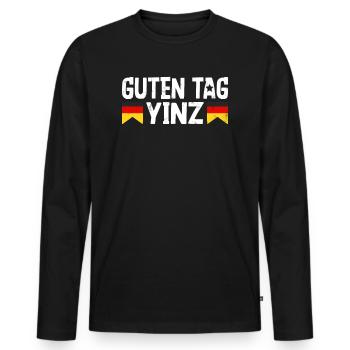 Guten Tag Yinz Germany Flag German Beer Festival - Men's Premium Organic Long Sleeve Shirt - black - Front - Nico (187cm)
