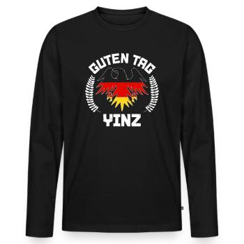 Guten Tag Yinz Germany Flag German Beer Festival - Men's Premium Organic Long Sleeve Shirt - black - Front - Nico (187cm)