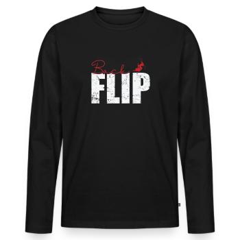 Backflip Skifahren - Männer Premium Bio Langarmshirt - Schwarz - Vorne - Nico (187cm)
