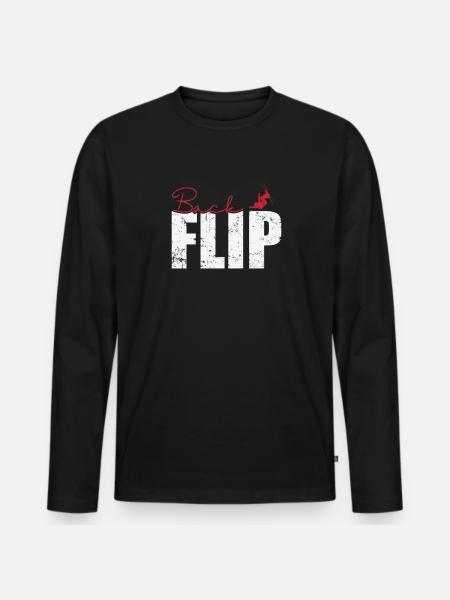 Backflip Skiing - Men's Premium Organic Long Sleeve Shirt - black