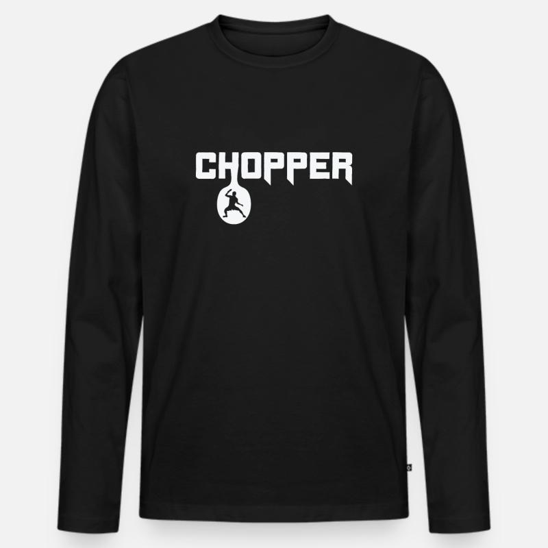 Chopper Frisbee - Männer Premium Bio Langarmshirt - Schwarz
