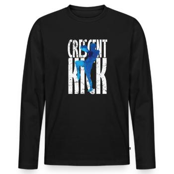 Crescent Kick Kickboxing - T-shirt manches longues Premium bio Homme - noir - Devant - Nico (187cm)