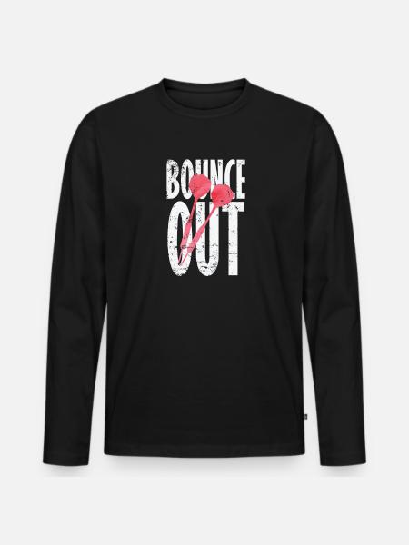 Bounce Out Darts - Men's Premium Organic Long Sleeve Shirt - black