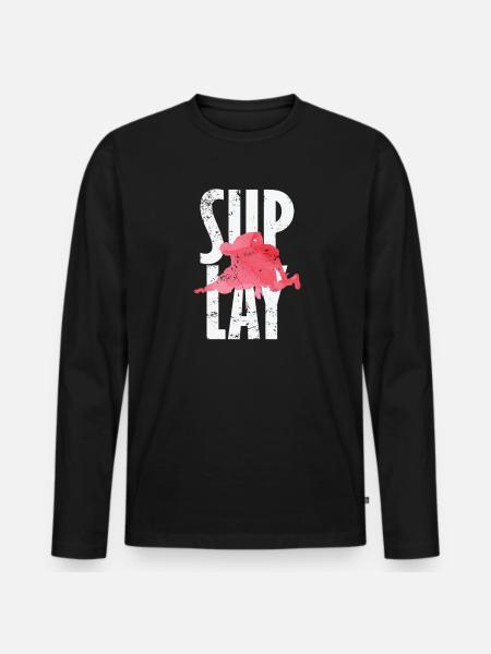 Slip lay Wrestling - Men's Premium Organic Long Sleeve Shirt - black