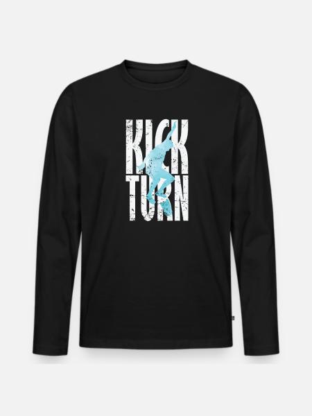 Skateboarding Kickturn Sport - Men's Premium Organic Long Sleeve Shirt - black