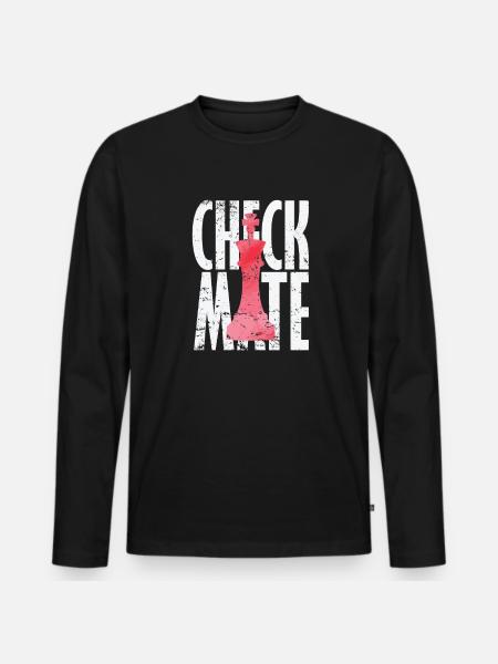 Checkmate Chess - Men's Premium Organic Long Sleeve Shirt - black