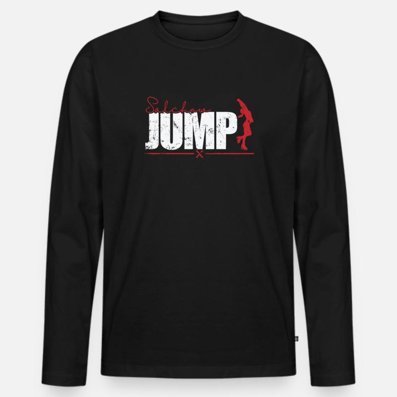 Salchow Jump Eiskunstlauf - Männer Premium Bio Langarmshirt - Schwarz