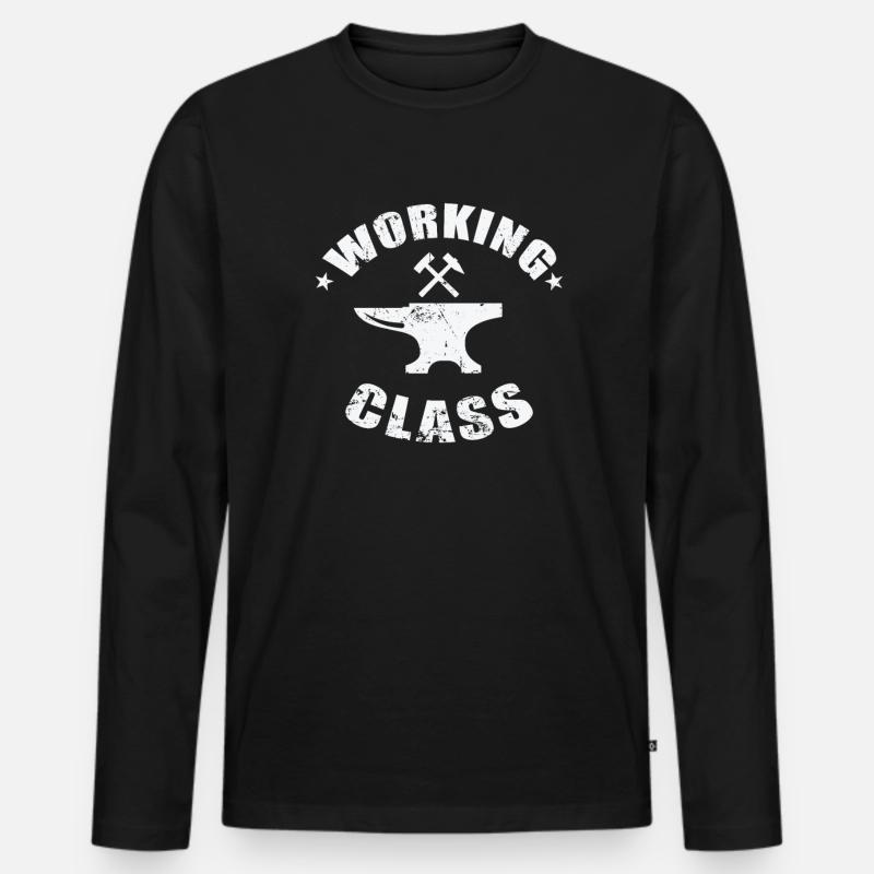 Working Class Metallbauer Beruf - Männer Premium Bio Langarmshirt - Schwarz