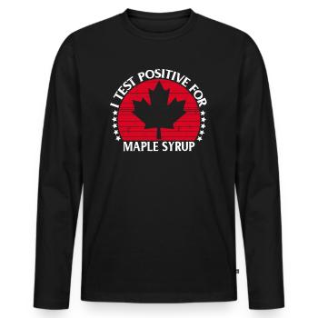 Maple Syrup Maple Tree Sap Tapping Sugaring Tapper - Men's Premium Organic Long Sleeve Shirt - black - Front - Nico (187cm)