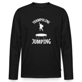 Trampoline Saut Saut Loisirs - T-shirt manches longues Premium bio Homme - noir - Devant - Nico (187cm)