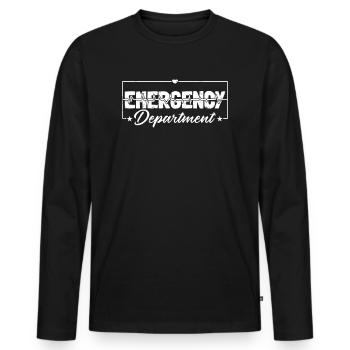 Emergency Department Nurses ER Nurse Practitioner - Men's Premium Organic Long Sleeve Shirt - black - Front - Nico (187cm)