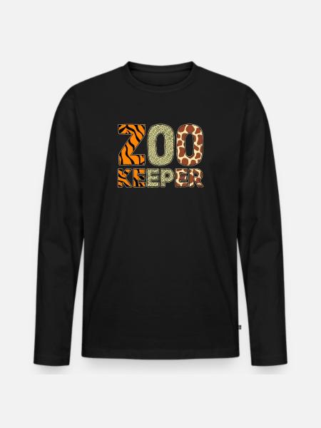 Dyrepasser kostume Afrikansk dyresafari Zoo Keeper - Premium økologisk langærmet T-shirt til mænd - sort