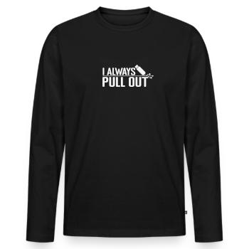 Je sors toujours un module de mémoire rétro - T-shirt manches longues Premium bio Homme - noir - Devant - Nico (187cm)