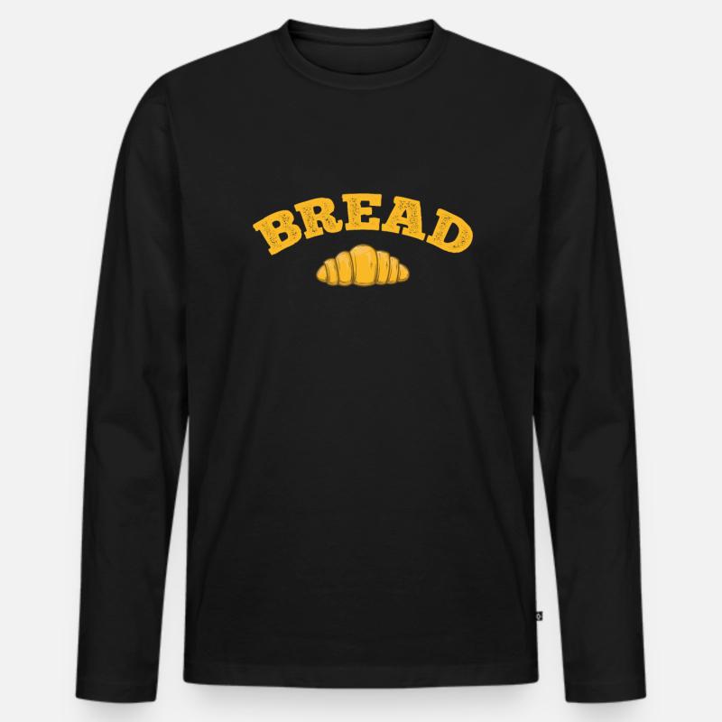 Bread Bäcker Ofen Backware - Männer Premium Bio Langarmshirt - Schwarz