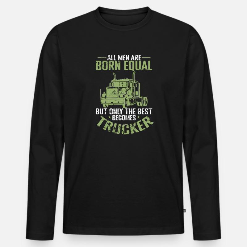 Seul le meilleur devient Métier de Camionneur T-shirt manches longues Premium bio Homme