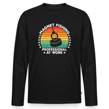 Magnet Fishing Treasure Hunters Détection de métaux - T-shirt manches longues Premium bio Homme - noir - Devant - Nico (187cm)