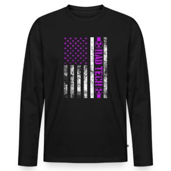 Radiology Department Radiologist Joke Radiography - Men's Premium Organic Long Sleeve Shirt - black - Front - Nico (187cm)