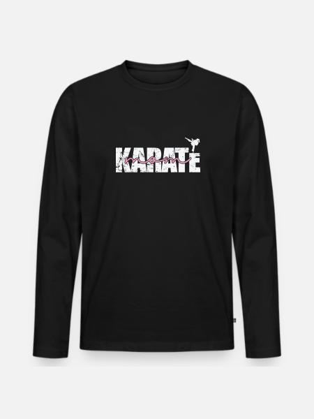 Karate Mom - Men's Premium Organic Long Sleeve Shirt - black