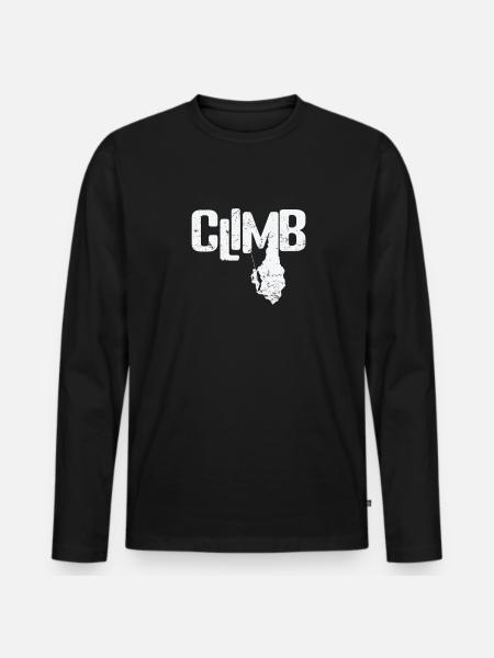 Climb Bouldering - Men's Premium Organic Long Sleeve Shirt - black