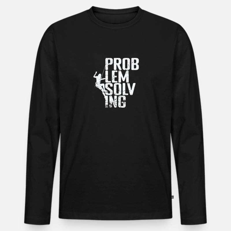 Problem Solving Bouldering - Men's Premium Organic Long Sleeve Shirt - black