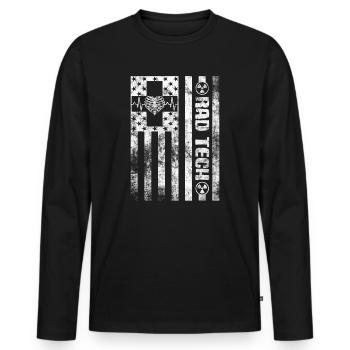 Abteilung für Radiologie Medizinische Bildgebung Witz Rad Tech - Männer Premium Bio Langarmshirt - Schwarz - Vorne - Nico (187cm)