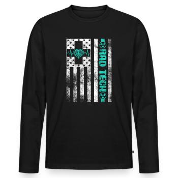 Abteilung für Radiologie Medizinische Bildgebung Witz Rad Tech - Männer Premium Bio Langarmshirt - Schwarz - Vorne - Nico (187cm)