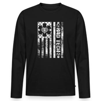 Abteilung für Radiologie Medizinische Bildgebung Witz Rad Tech - Männer Premium Bio Langarmshirt - Schwarz - Vorne - Nico (187cm)