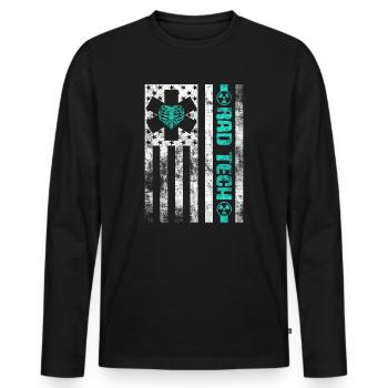 Abteilung für Radiologie Medizinische Bildgebung Witz Rad Tech - Männer Premium Bio Langarmshirt - Schwarz - Vorne - Nico (187cm)
