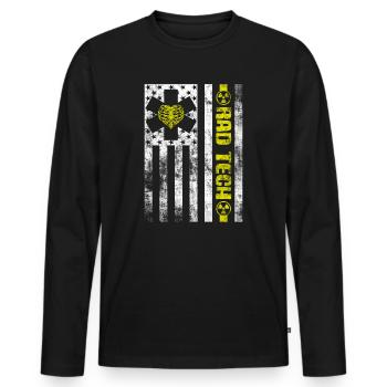 Abteilung für Radiologie Medizinische Bildgebung Witz Rad Tech - Männer Premium Bio Langarmshirt - Schwarz - Vorne - Nico (187cm)