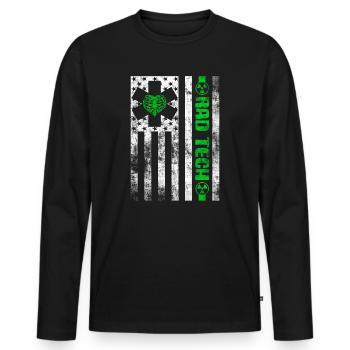 Abteilung für Radiologie Medizinische Bildgebung Witz Rad Tech - Männer Premium Bio Langarmshirt - Schwarz - Vorne - Nico (187cm)