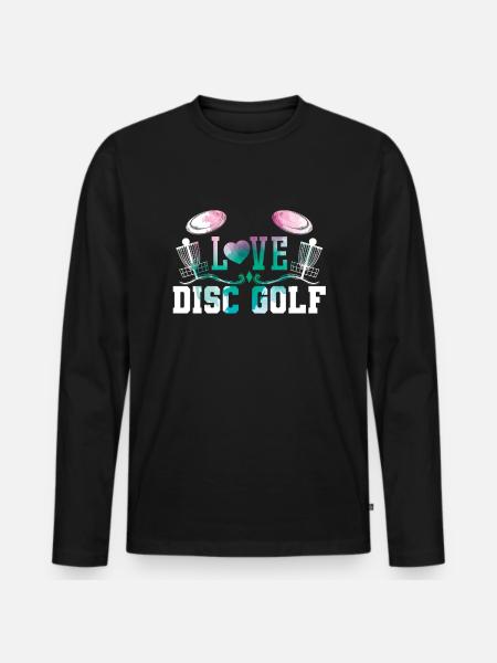 Love Disc Golf - Men's Premium Organic Long Sleeve Shirt - black