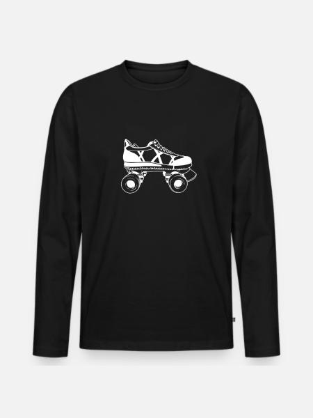 Roller skate in style - Men's Premium Organic Long Sleeve Shirt - black