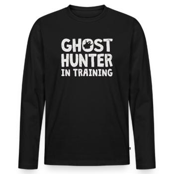 Ghost Hunter Paranormal Investigator Geisterjagd - Männer Premium Bio Langarmshirt - Schwarz - Vorne - Nico (187cm)