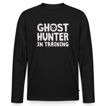 Ghost Hunter Paranormal Investigator Geisterjagd - Männer Premium Bio Langarmshirt - Schwarz - Vorne - Nico (187cm)