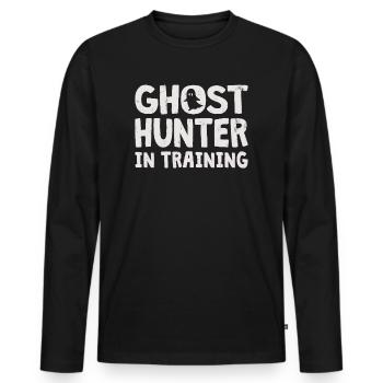 Ghost Hunter Paranormal Investigator Geisterjagd - Männer Premium Bio Langarmshirt - Schwarz - Vorne - Nico (187cm)