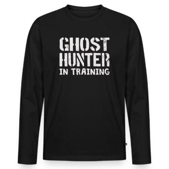 Ghost Hunter Paranormal Investigator Geisterjagd - Männer Premium Bio Langarmshirt - Schwarz - Vorne - Nico (187cm)